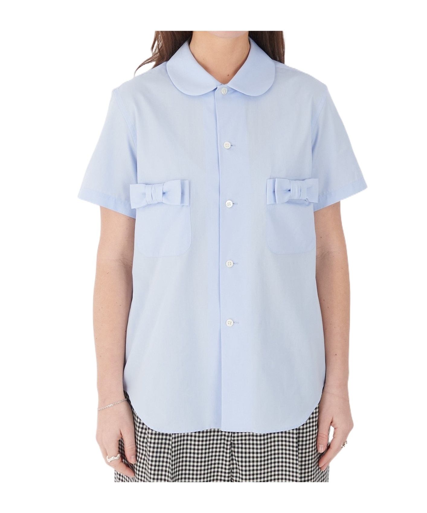 COMME DES GARÇONS LAPEL SHORT-SLEEVED SHIRT 