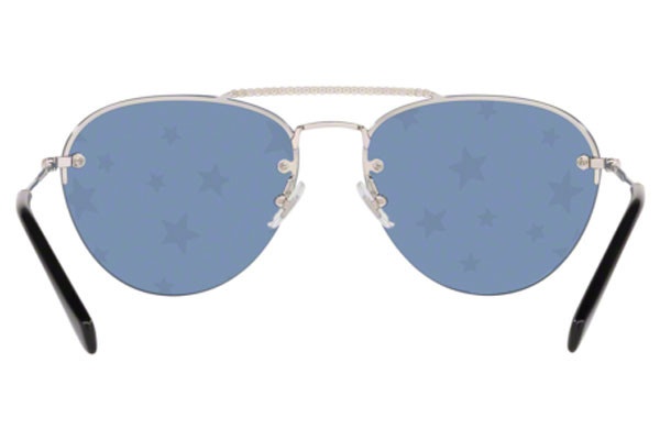 Miu Miu Logo Sunglasses In Blue