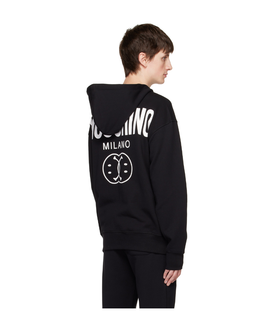 Moschino Hooded Sweater In Black