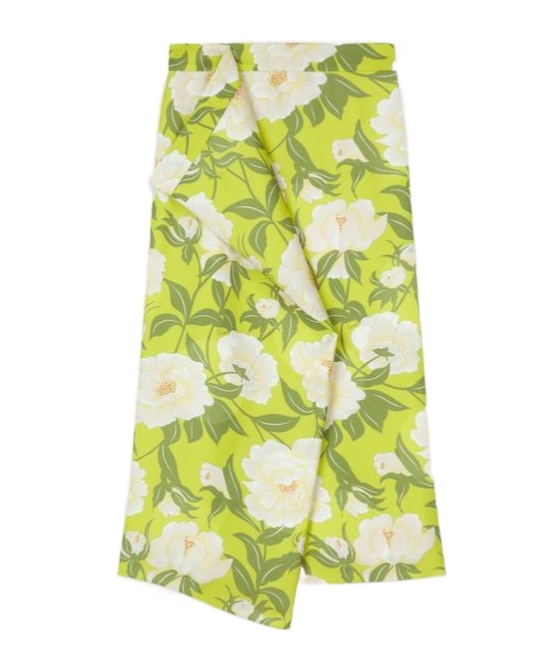 Kenzo ' Peonies' Midi Skirt In Multi