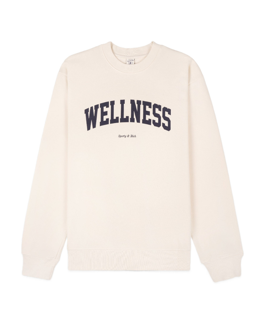 Sporty And Rich Wellness Logo-print Sweatshirt In White