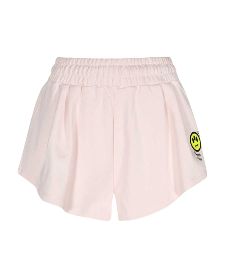 Barrow Slogan-print Track Shorts In Pink