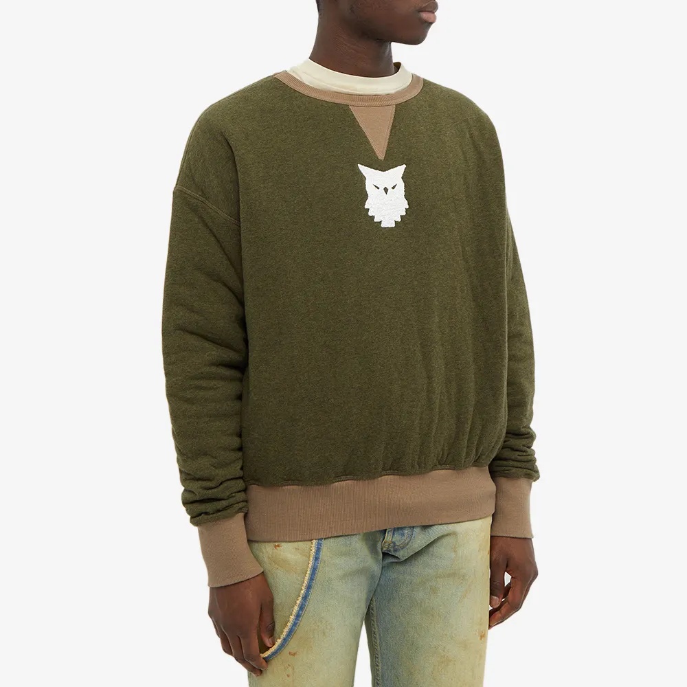 Maison Margiela Bird-patch Sweatshirt In Green