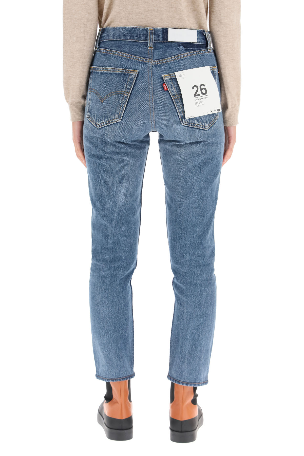 Re/done Straight Jeans In Blue
