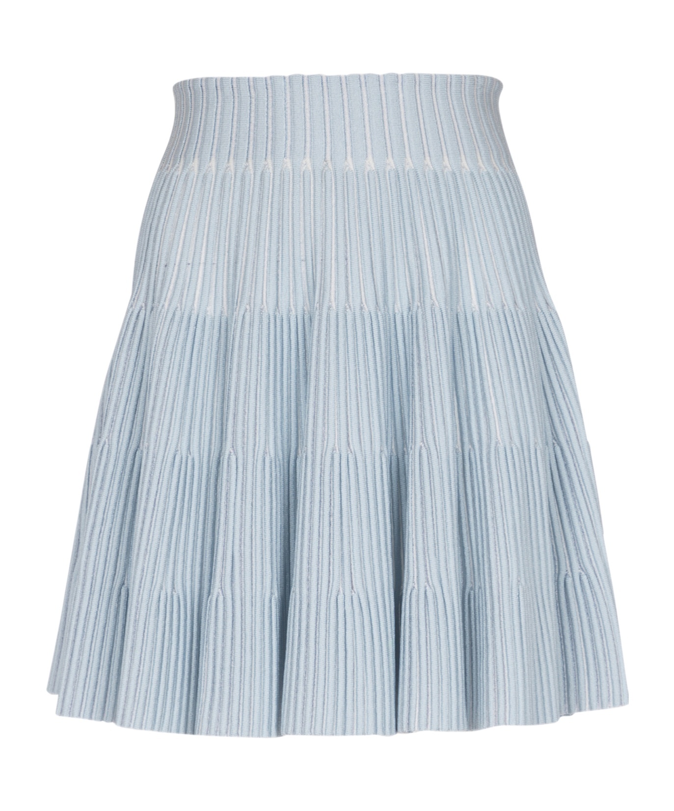 Shop Balmain A-line Textured Knit Skirt