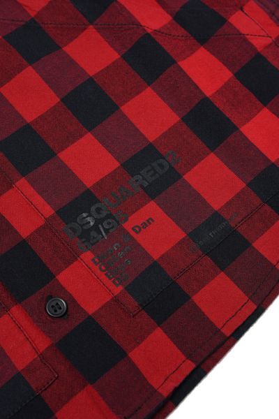 Dsquared2 Kids Checked Long-sleeved Shirt In Red