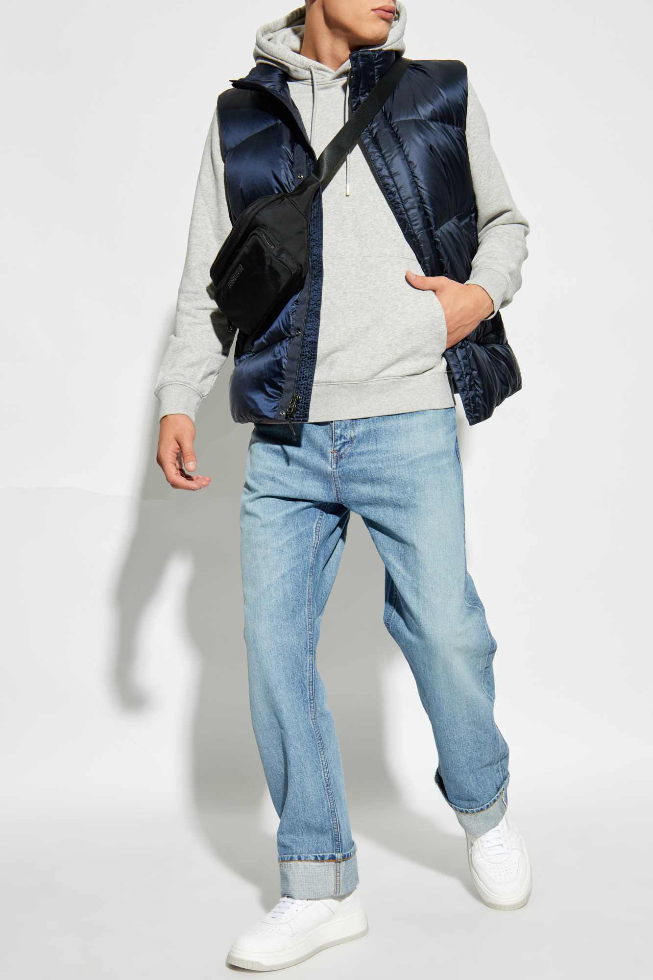 Woolrich Logo-embroidered Cotton Hoodie In White