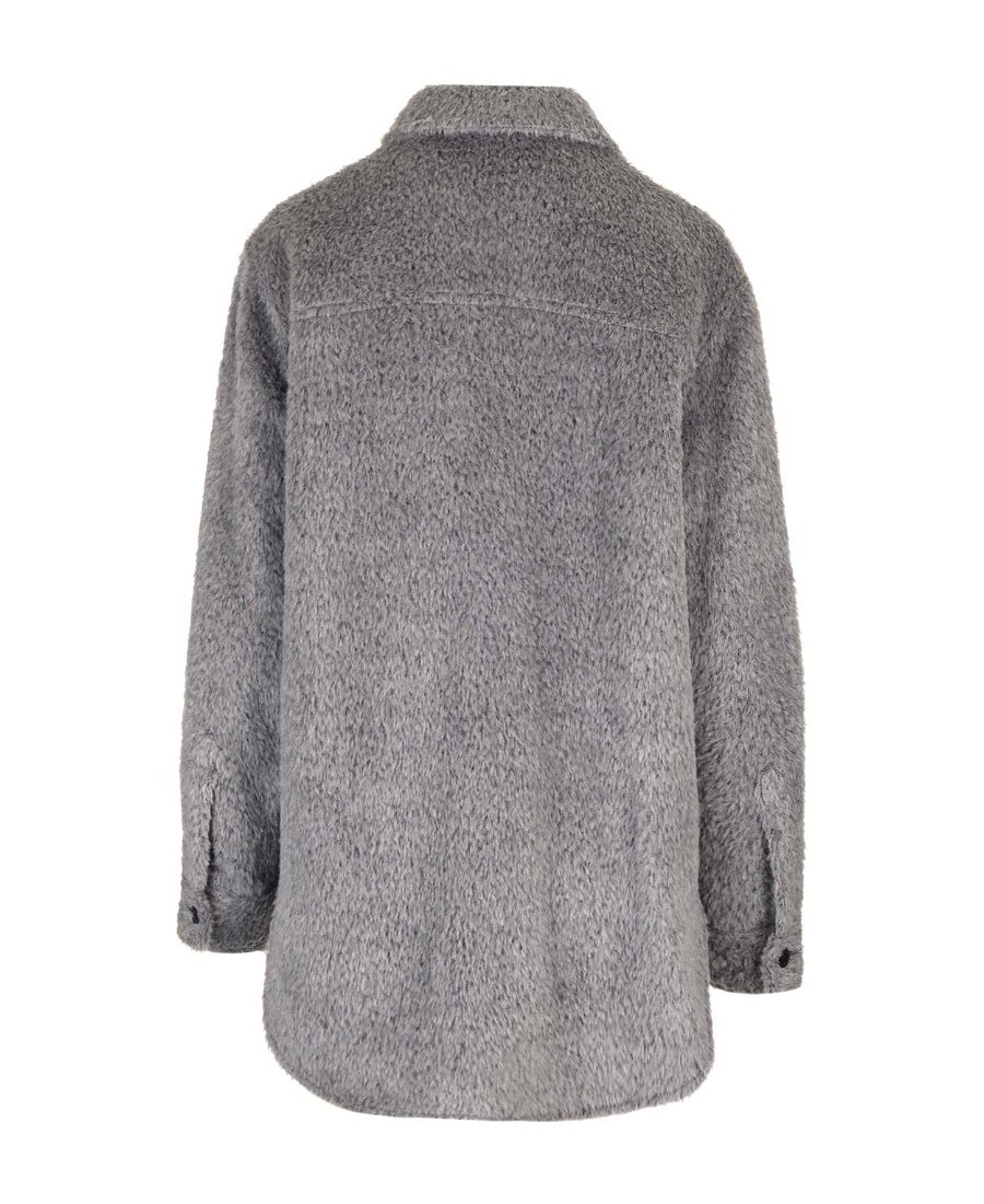 Isabel Marant Long Sleeved Buttoned Overshirt In Gray