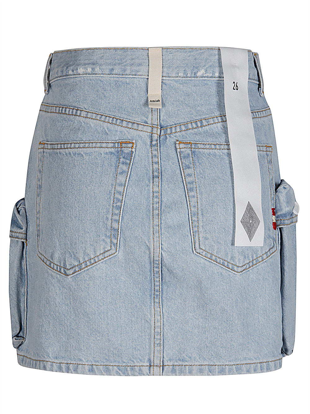Amish Belt-loop Denim Shorts In Blue
