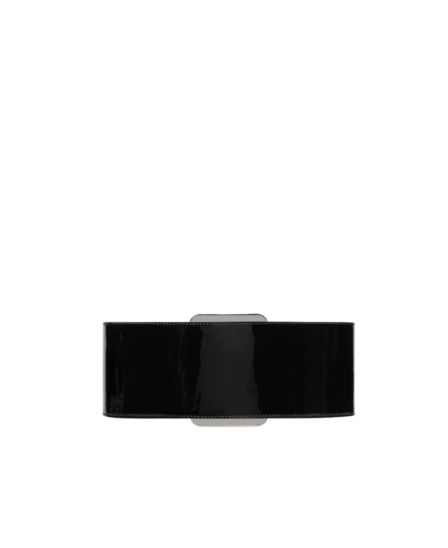 Gucci Wide Patent-leather Belt In Black