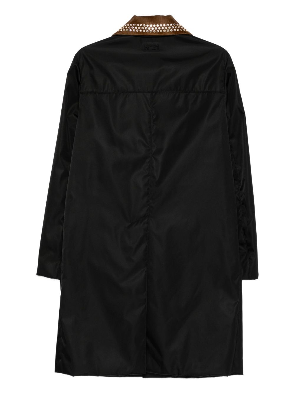 N°21 Studded-embellishment Coat In Black