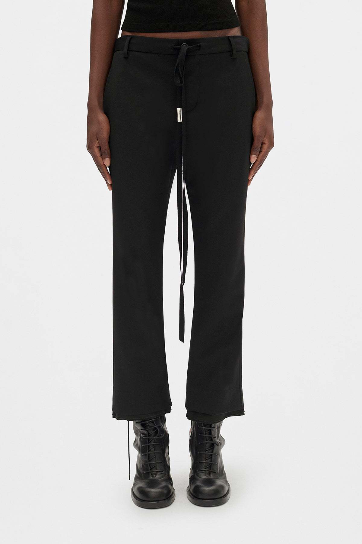 Ann Demeulemeester Rael Cigarette Trousers In Black