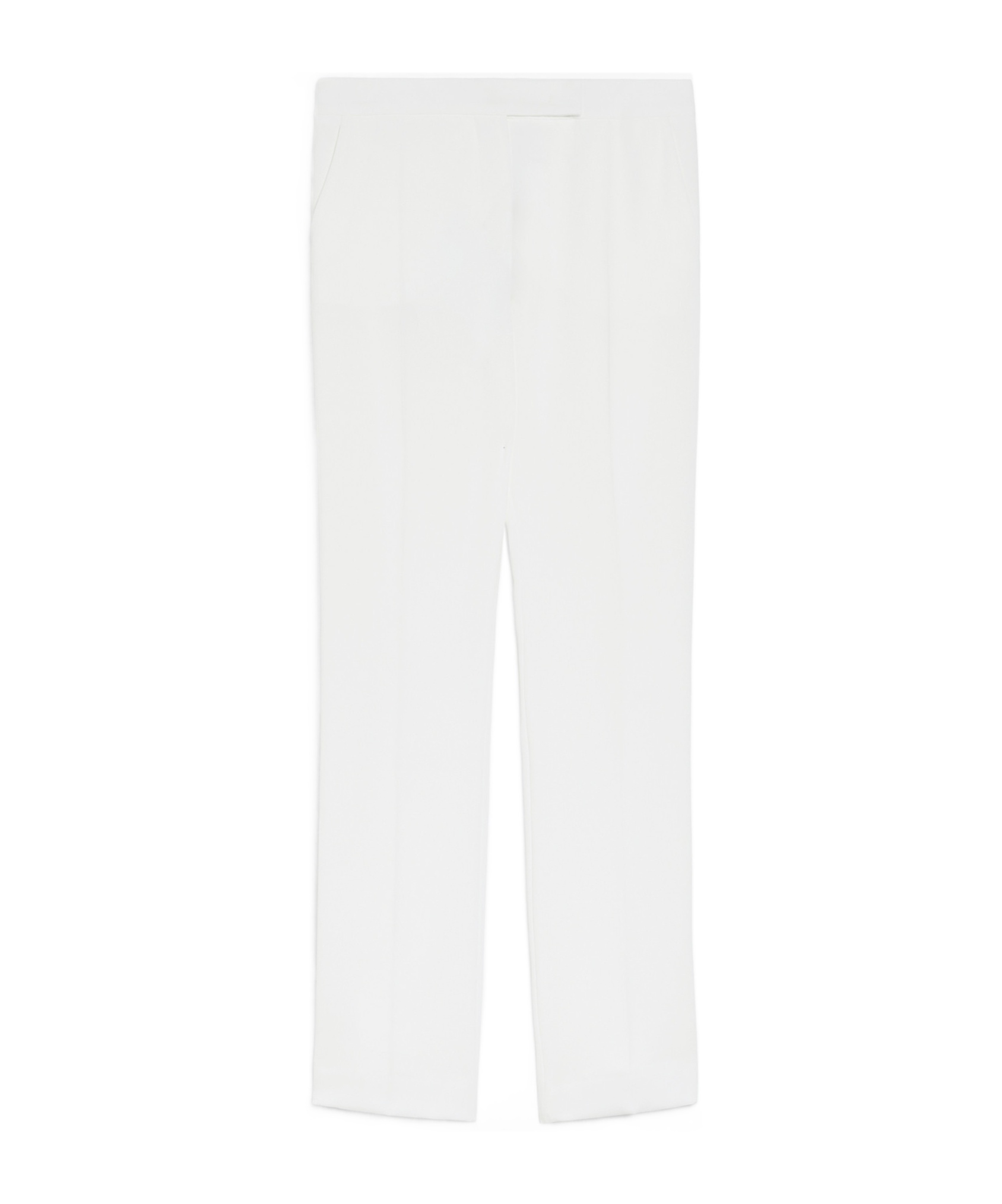 Max Mara Cropped White Pants With Tailored Silhouette In White