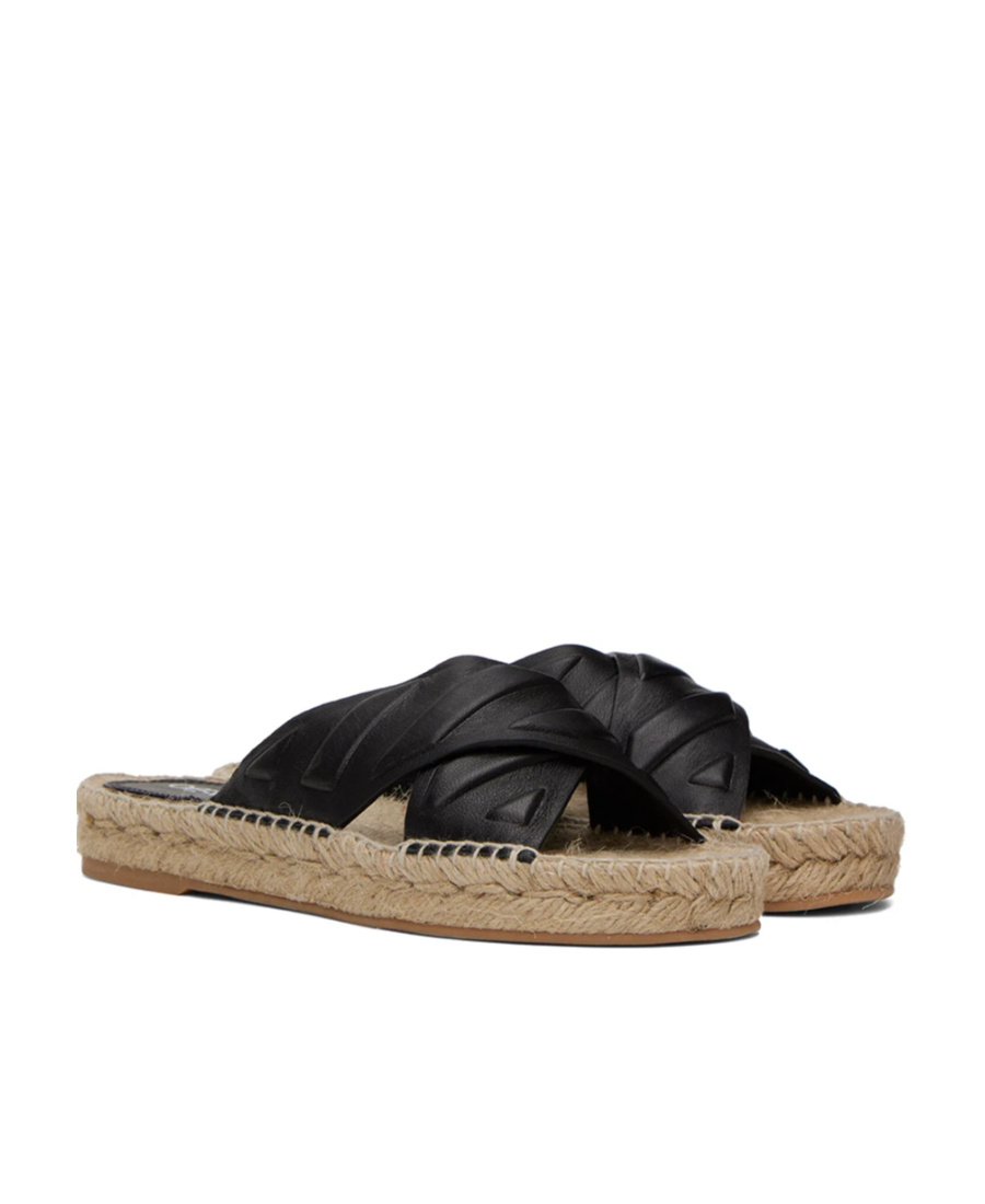 Off-white Diag Lea Criss-cross Espadrilles In Black