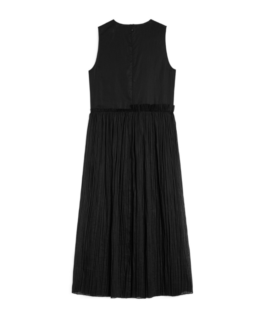 Jil Sander Pleated Dress In Black