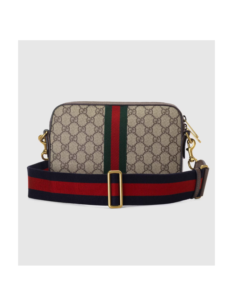 Gucci Men Ophidia Monogram Shoulder Bag In Brown