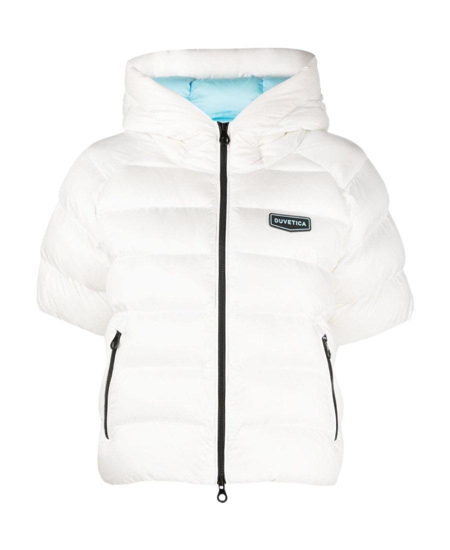 Duvetica Padded Short-sleeved Puffer Jacket In White
