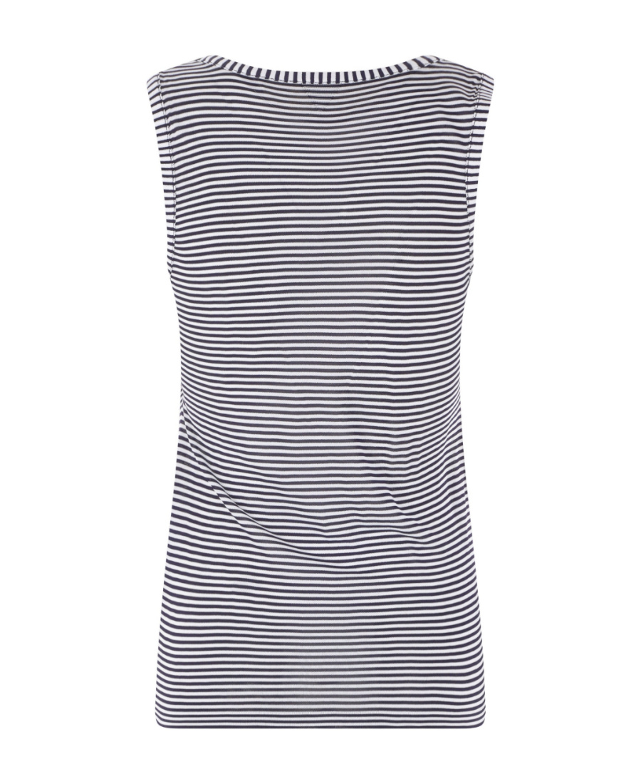 Bottega Veneta Striped Sleeveless Top In White