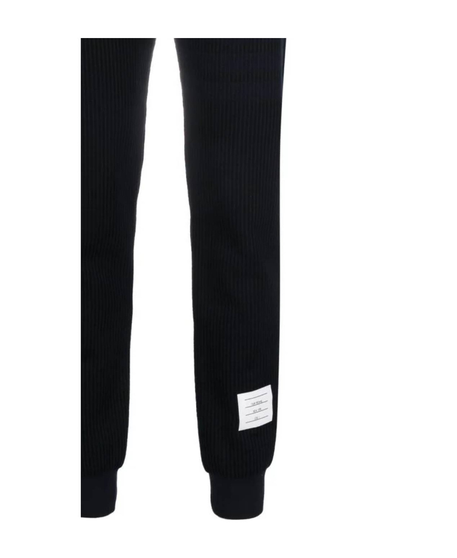 Thom Browne Contrast-trim Track Pants In Black