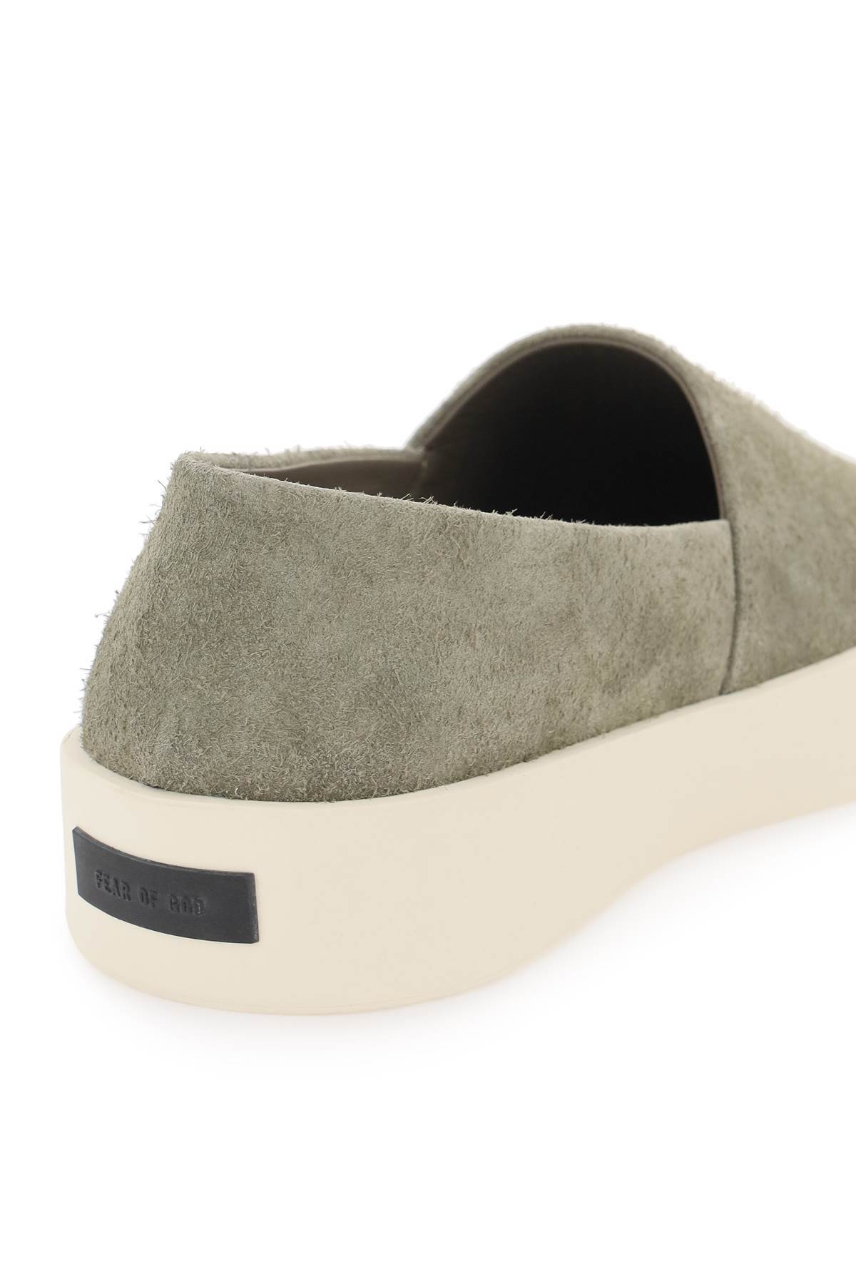 Fear Of God Suede Slip-on Sneakers In Nude