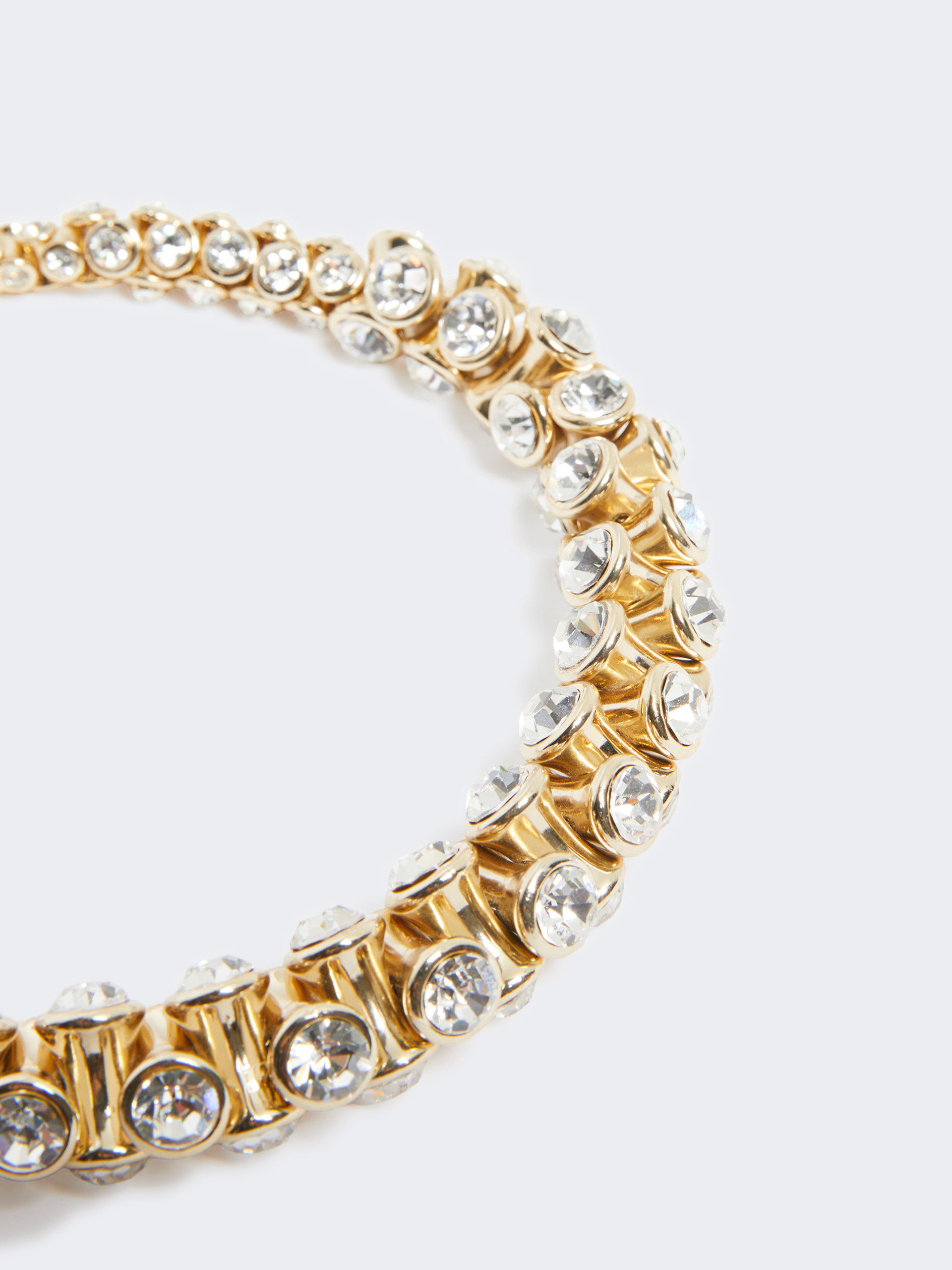 Max Mara Necklace With Crystals In Gold