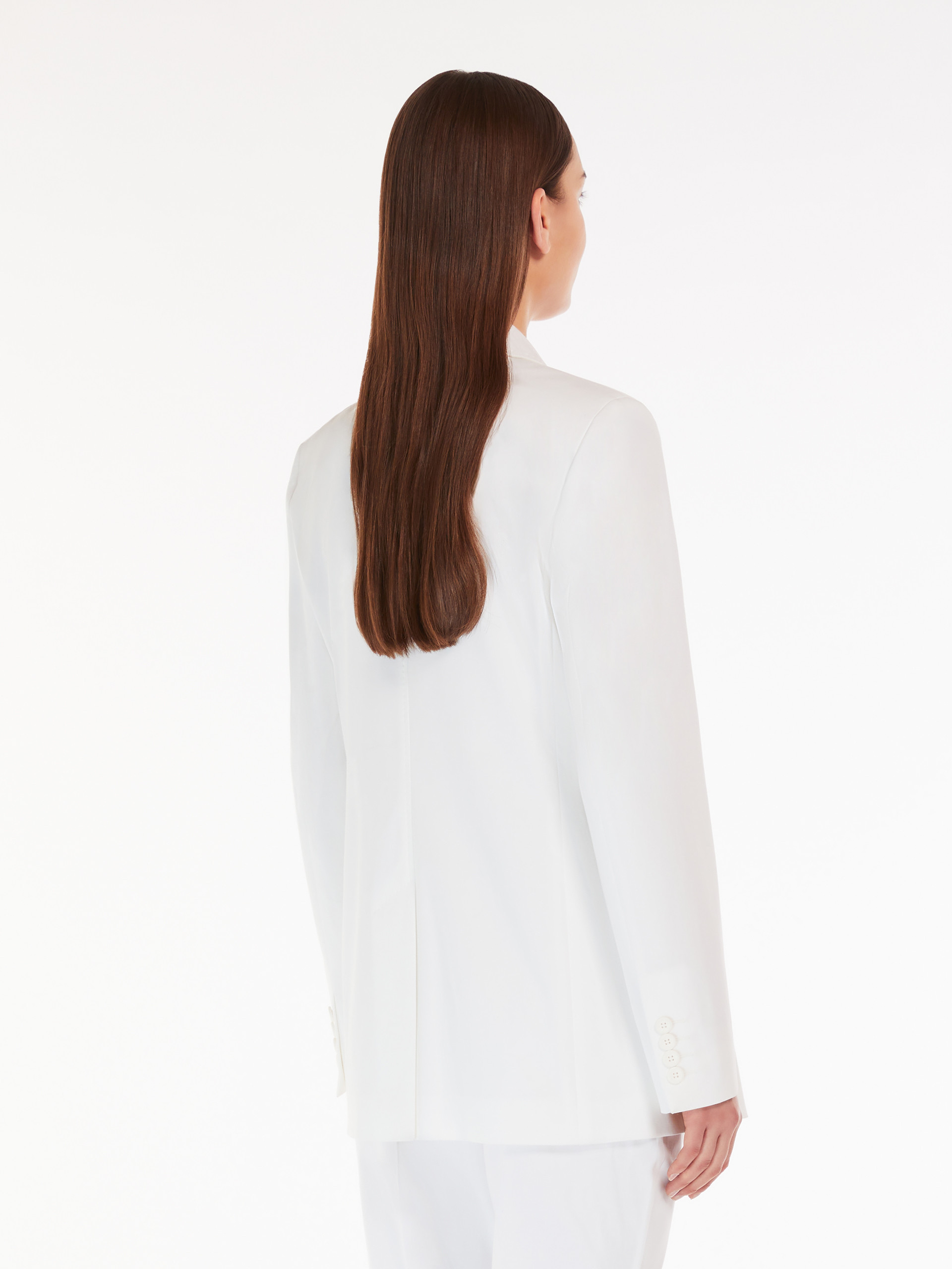 Max Mara Single-breasted Casual Jacket In White