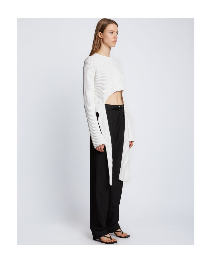 Shop Proenza Schouler Long-sleeved Sweater In White