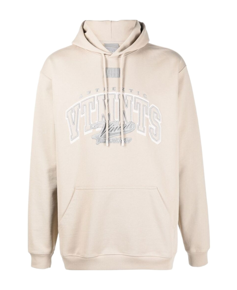 VTMNTS LOGO-EMBROIDERED HOODIE
