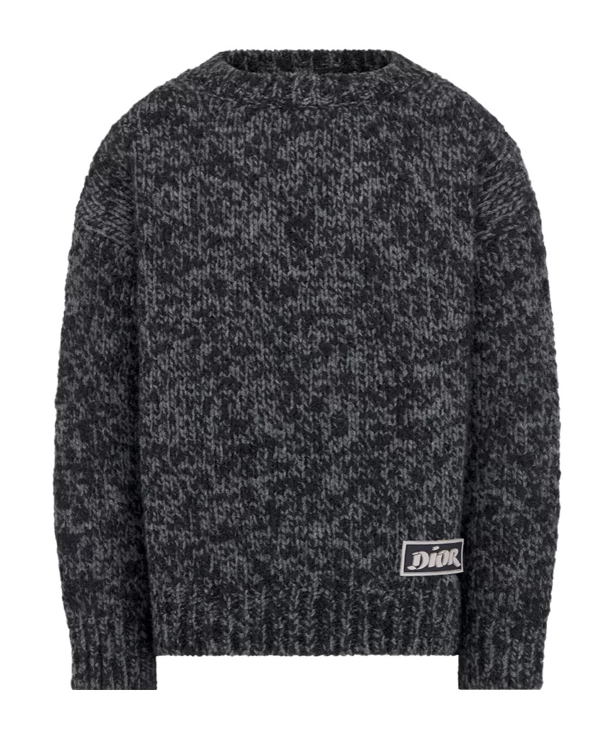 Dior Long-sleeved Sweater In Gray
