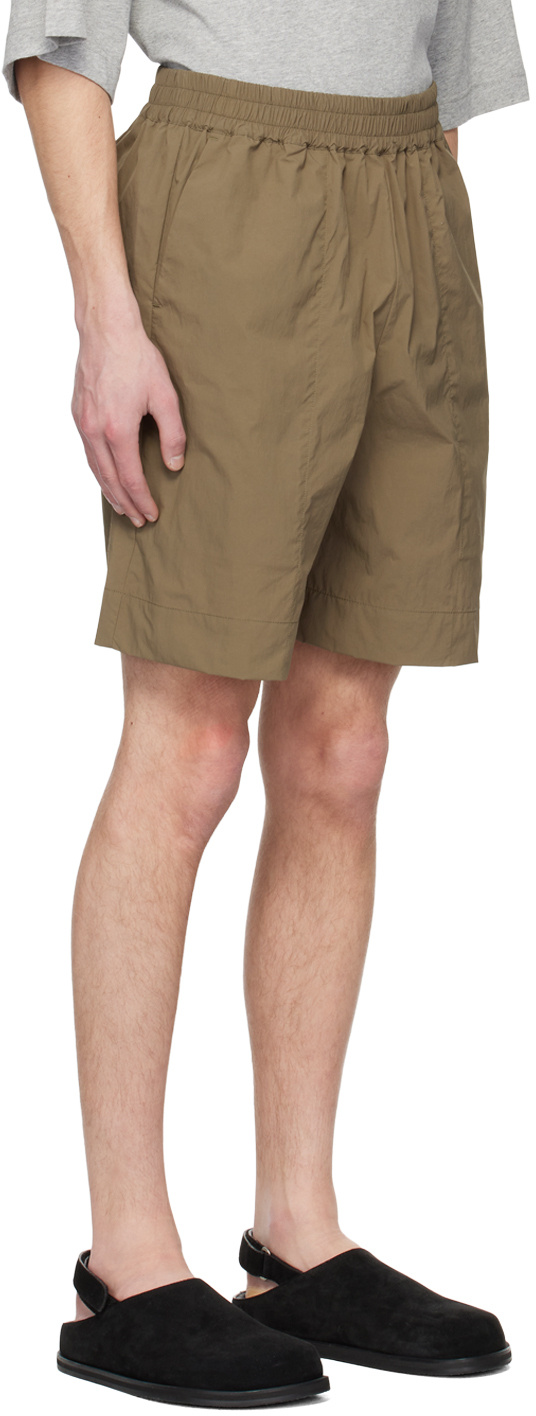 Studio Nicholson Elastic Waist Shorts In Green