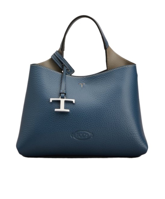 Tod's Leather Micro Clutch Bag Detachable Strap In Blue