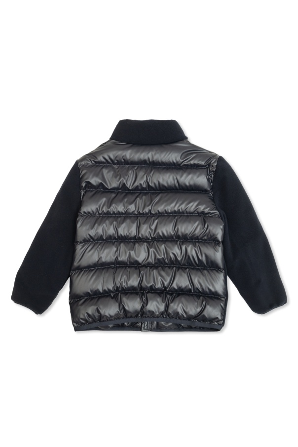 Moncler Zipper Down Jacket In Blue