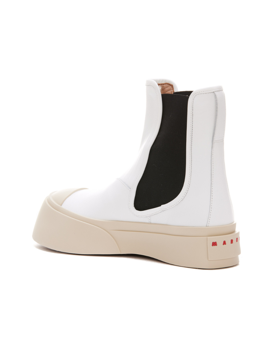 Marni Pablo Chelsea Boots In White In White