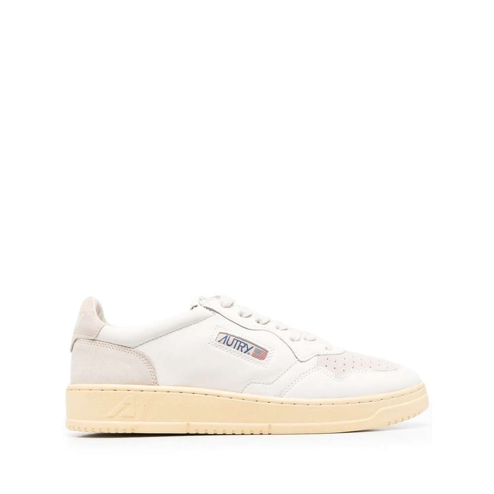 Autry Perforated Low-top Sneakers In White