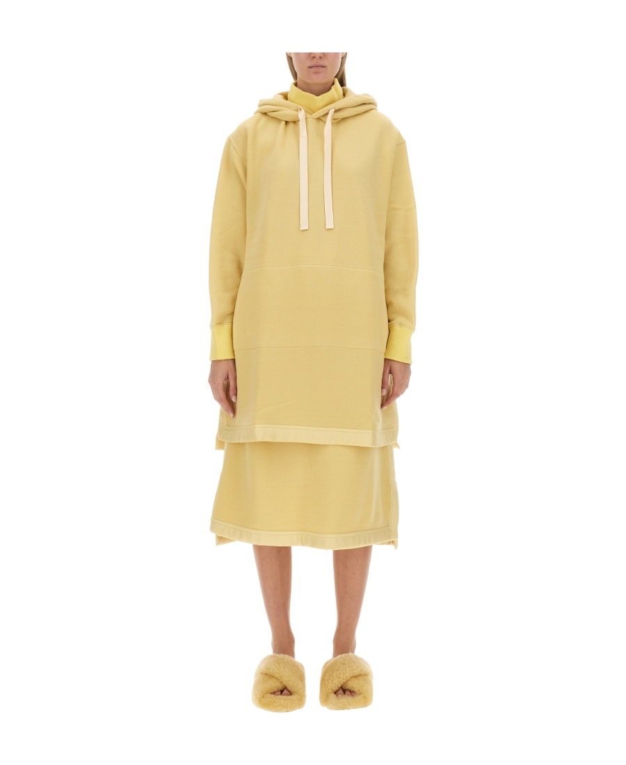 Jil Sander Relaxed-fit Oversized Hoodie With Drawstring Closure In Nude