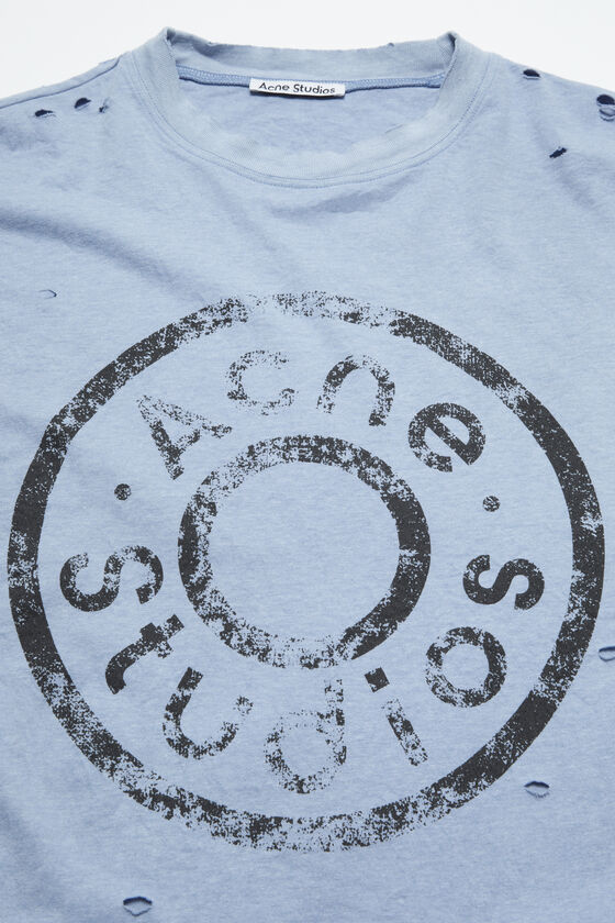 Acne Studios Logo T-shirt In Blue