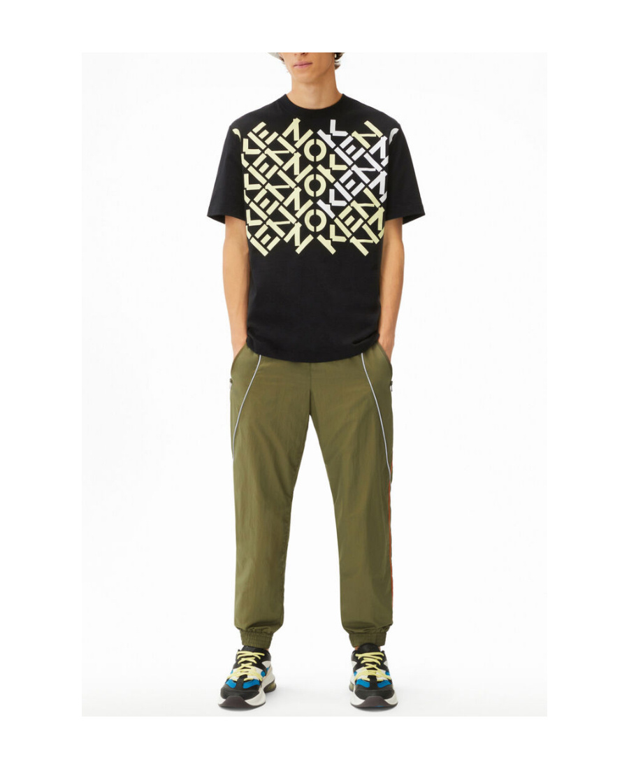 Kenzo Graphic Logo Print T-shirt In Black