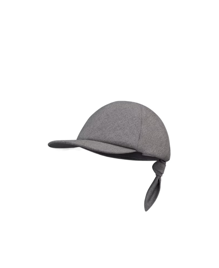 Dior Strapped To Decorate A Wool Baseball Hat In Gray