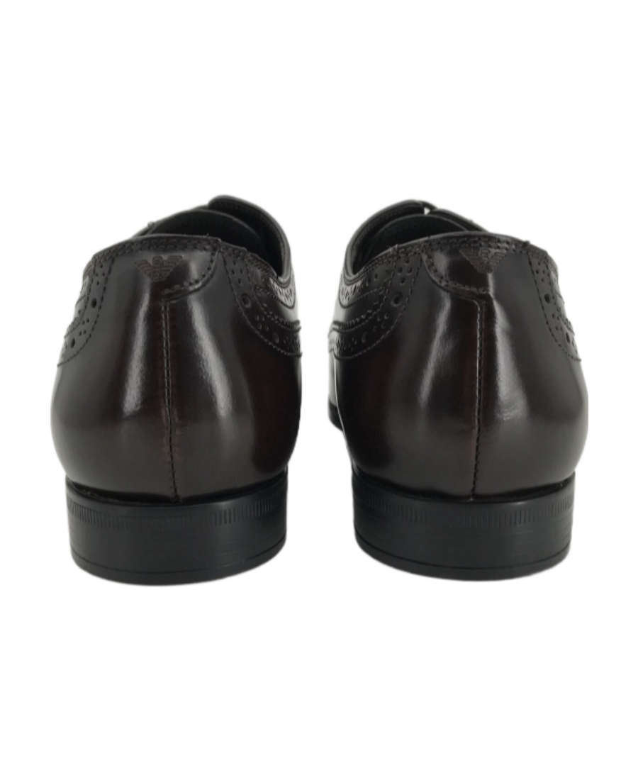Emporio Armani Logo Business Casual Shoes In Black