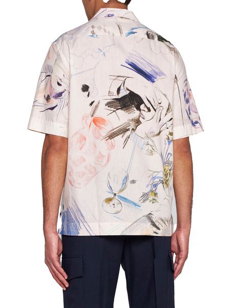 PAUL SMITH SKETCHBOOK PRINT COTTON SHIRT 