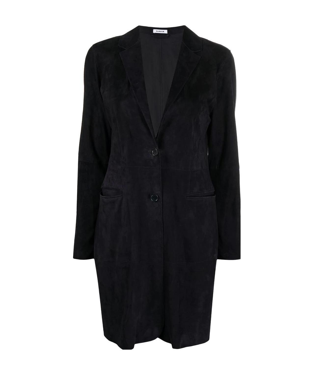 P.a.r.o.s.h Collared Suede Coat
