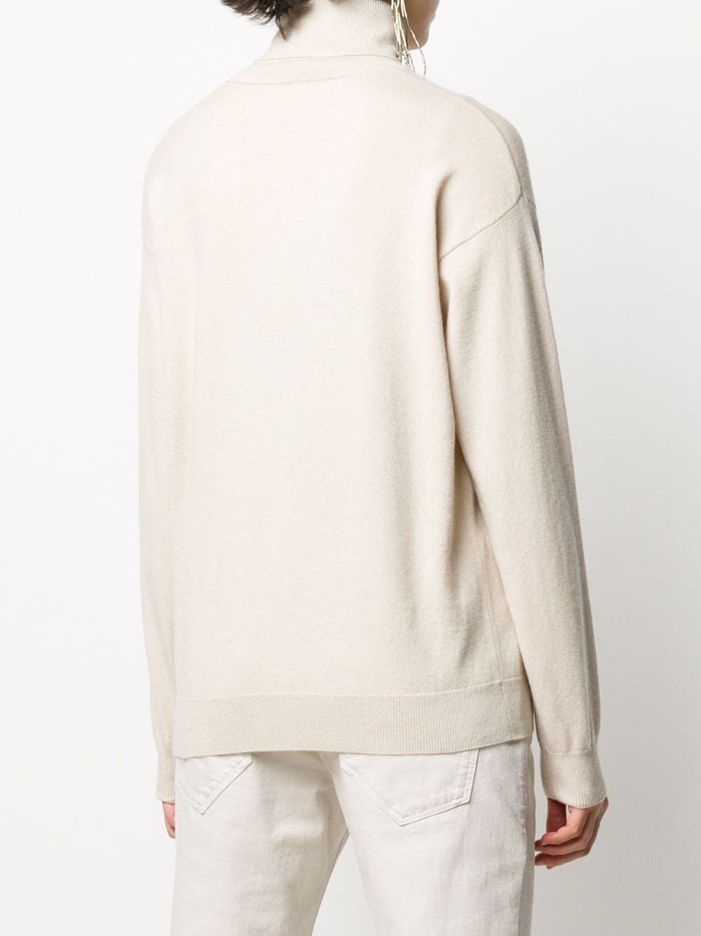 Brunello Cucinelli Roll-neck Cashmere Jumper In White