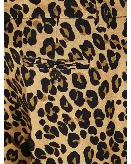 Shop Aspesi Leopard-print Trousers
