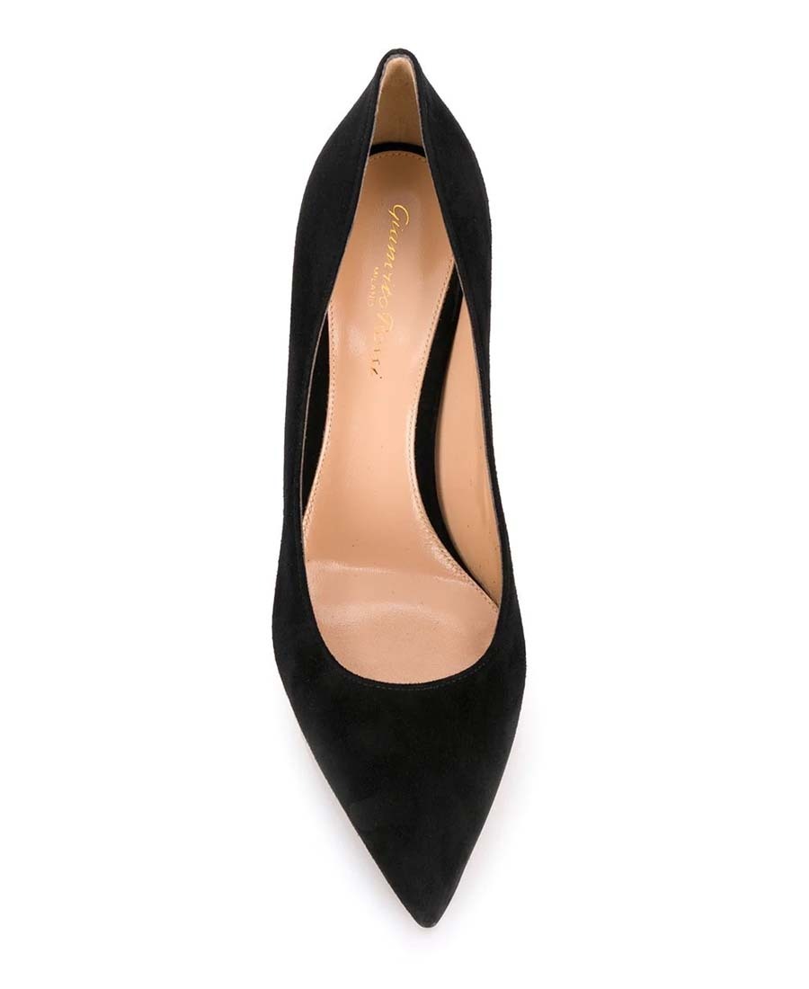 Gianvito Rossi Gianvito 105 Pointed Toe Pumps In Black Leather In Black