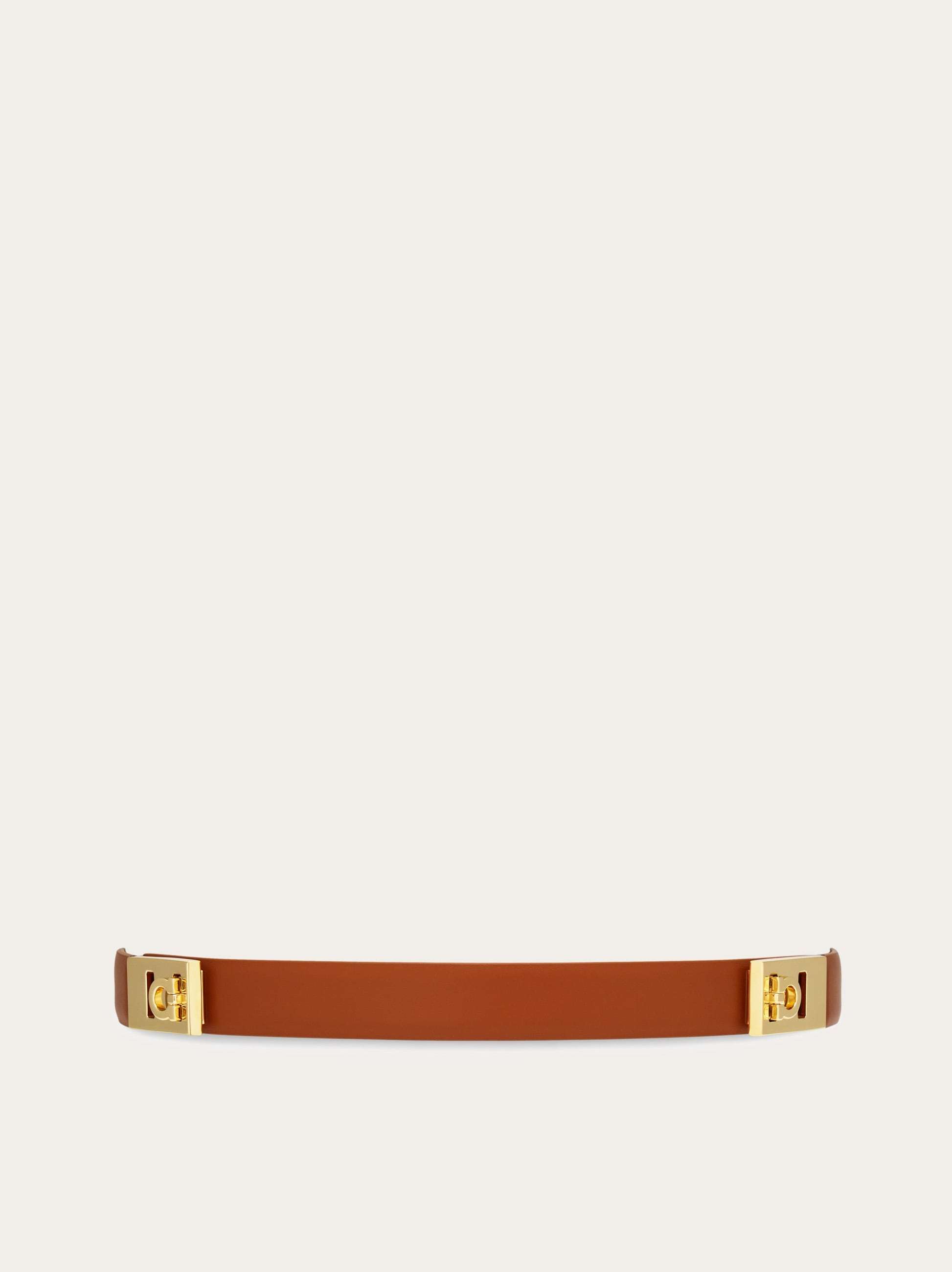 Ferragamo Adjustable Hugging Belt In Nude