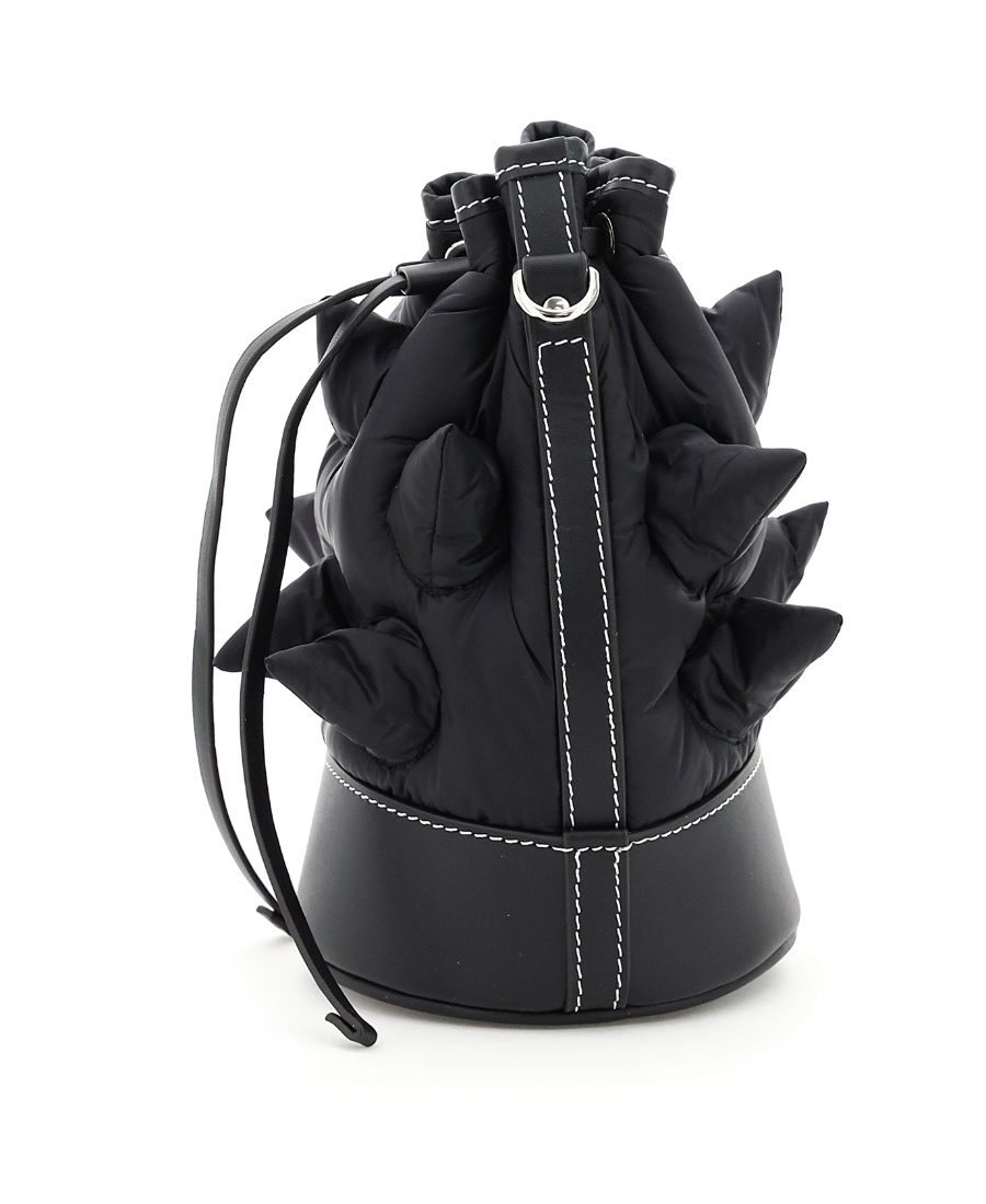 Moncler Black Riveted Shoulder Bag In Black