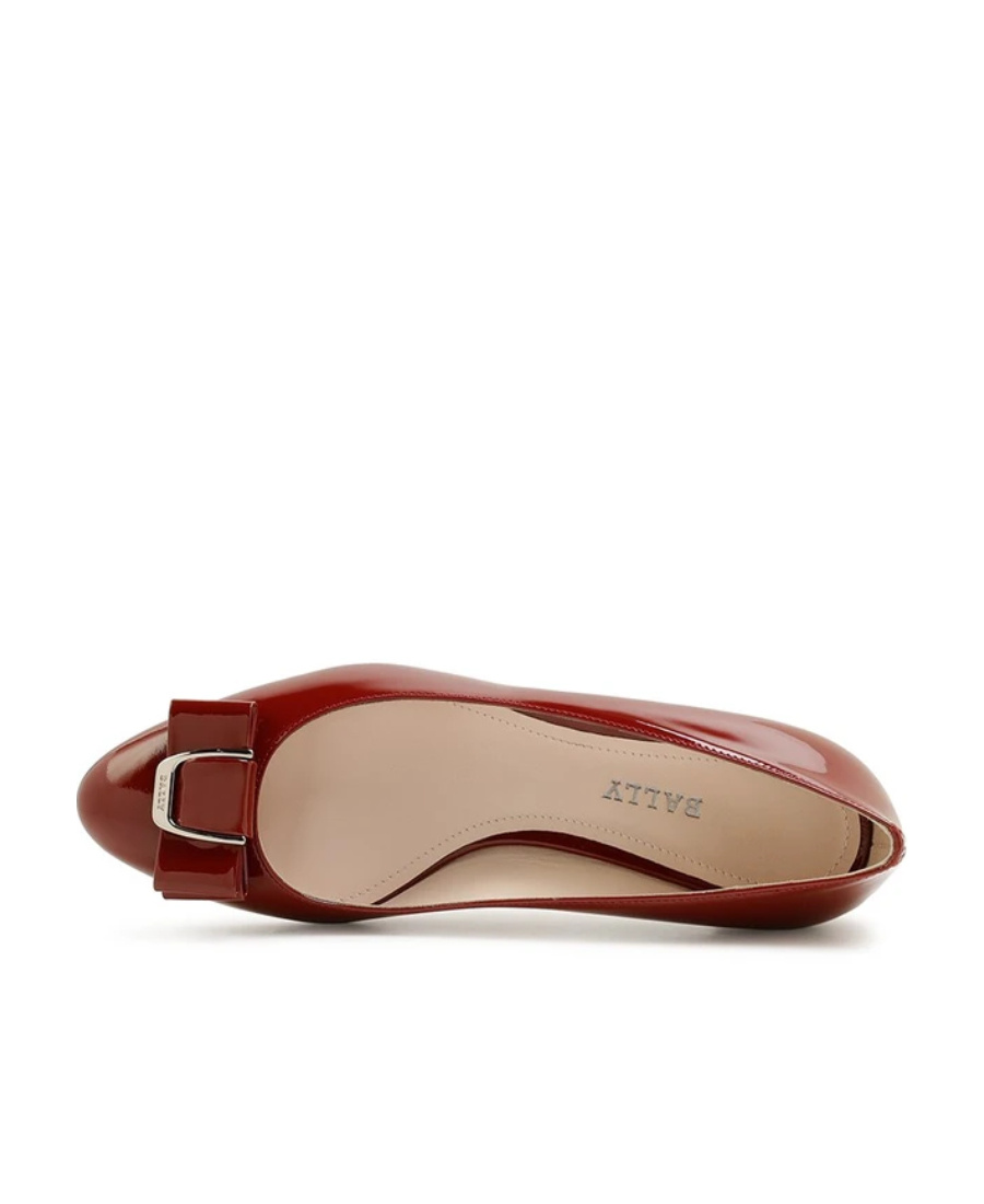 Bally Bow Design Flat Shoes In Brown