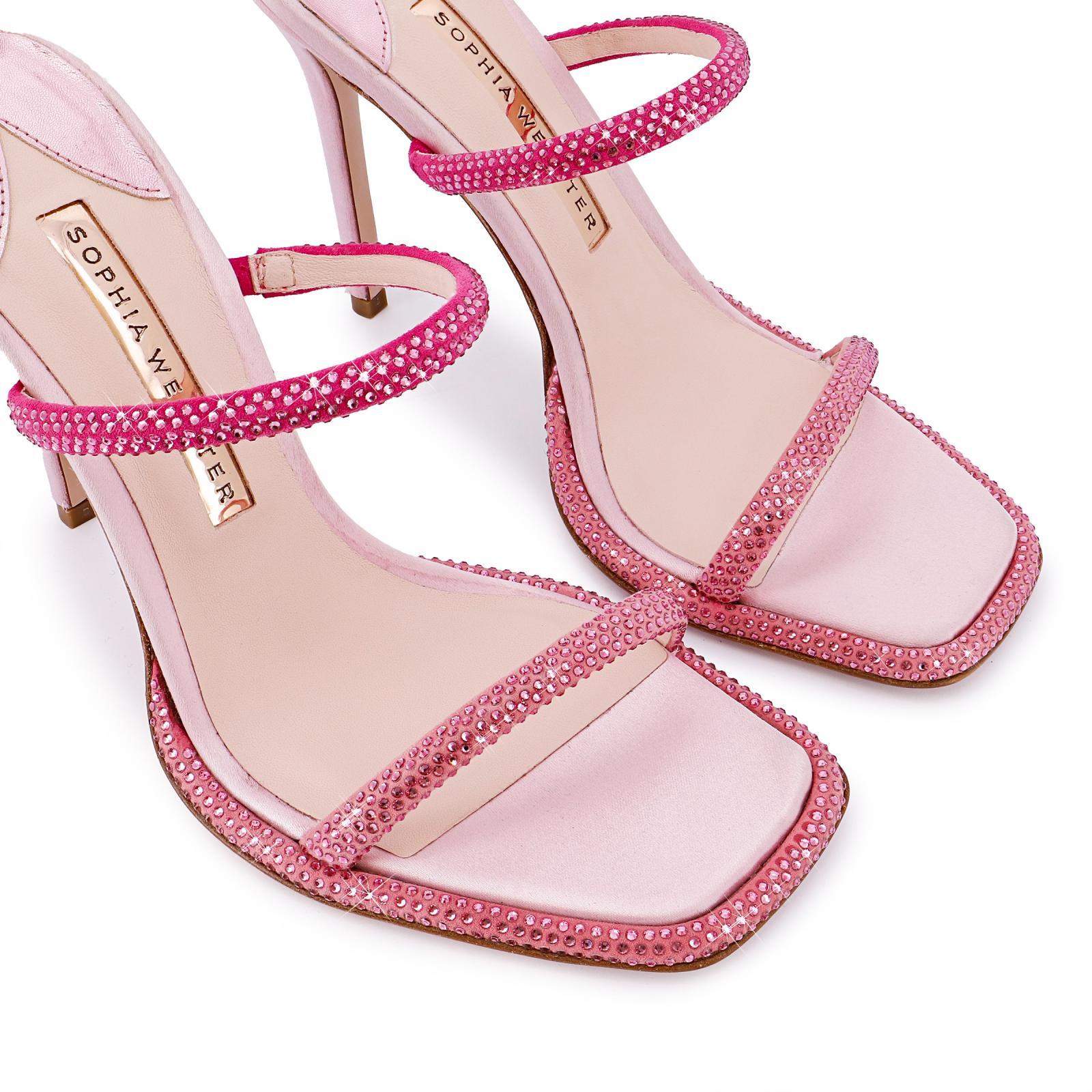 Sophia Webster Callista 100mm Crystal-embellished Sandals In Pink