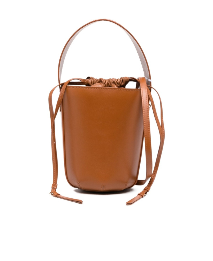 Shop Chloé Sense Leather Bucket Bag In Brown