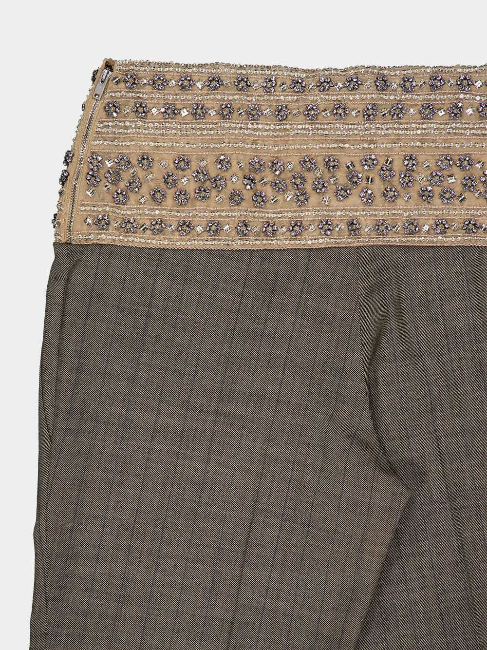 Stella Mccartney Patterned Casual Pants In Green